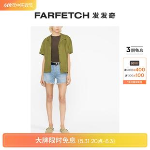 FARFETCH发发奇 Frame女士仿旧底边牛仔短裤