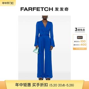 Furstenberg女士Shing 褶饰紧胸衣式 Diane 连体长裤 Von Dvf