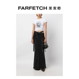 棉T恤FARFETCH发发奇 Final Zero女士标语印花短款 Ground Sale