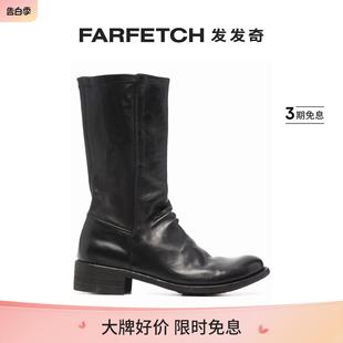 Officine 皮质中筒靴FARFETCH发发奇 Creative女士Lison