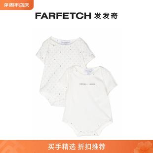 FARFETCH发发奇 logo印花连体衣套装 Armani阿玛尼童装 Emporio