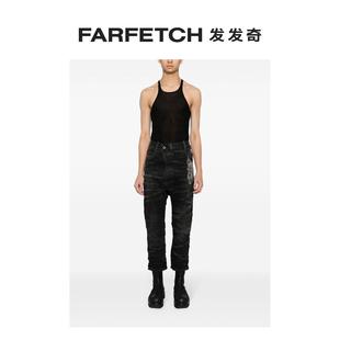 FARFETCH发发奇 Saberi男士 正面不对称设计格纹长裤 Boris Bidjan