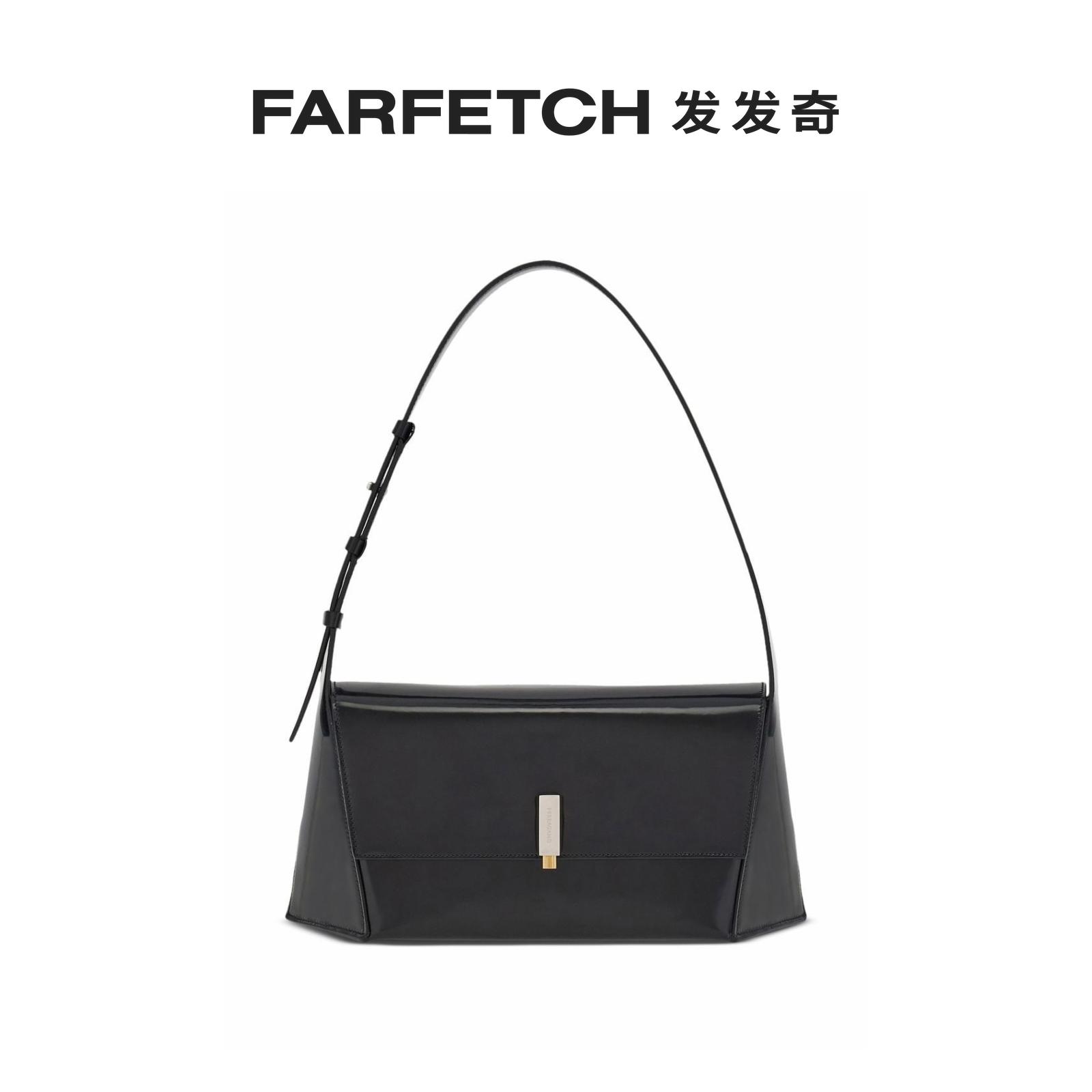 Salvatore Ferragamo菲拉格慕女士Geometric皮质单肩包发发奇