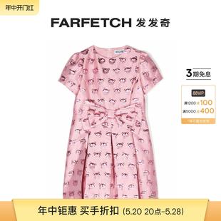 连衣裙FARFETCH发发奇 Moschino童装 图案印花短袖