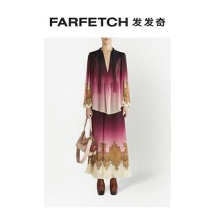 Etro女士高腰渐色效果半身裙FARFETCH发发奇