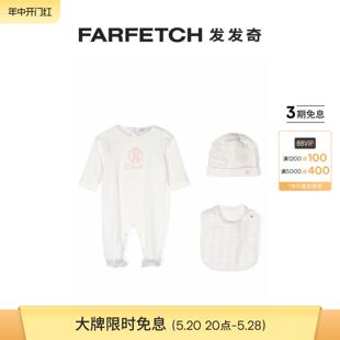 logo印花连体衣套装 Roberto Cavalli Junior童装 FARFETCH发发奇