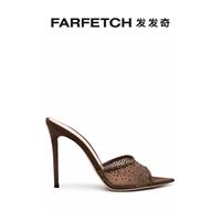 Gianvito Rossi女士Rania 晶饰高跟凉鞋FARFETCH发发奇