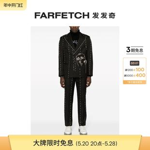 KidSuper男士 FARFETCH发发奇 夹克 图案印花尖翻领西装