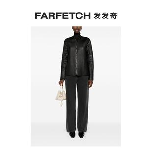 Toteme女士绗缝皮夹克FARFETCH发发奇