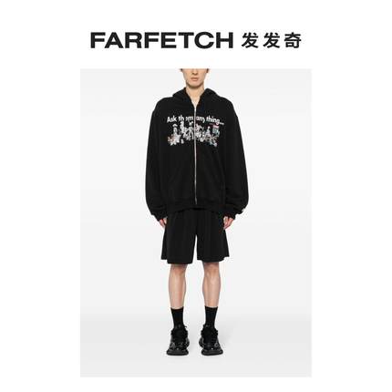 Doublet男士动物纹连帽衫FARFETCH发发奇