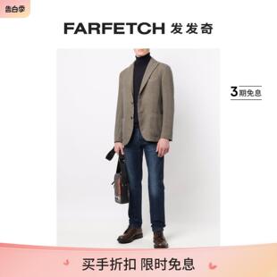 Kiton男士 石洗效果直筒牛仔裤 热销单品 FARFETCH