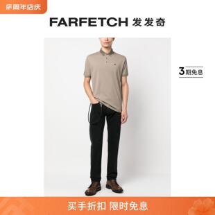 Emporio FARFETCH发发奇 皮质饰带直筒牛仔裤 Armani阿玛尼男士