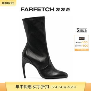 FARFETCH发发奇 Stuart Weitzman女士皮质高跟中筒靴