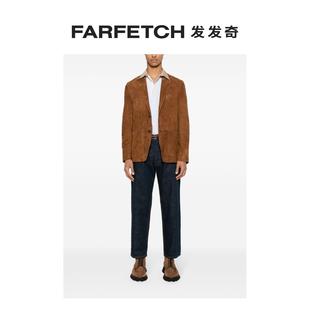 夹克FARFETCH发发奇 Tagliatore男士 绒面皮单排扣西装