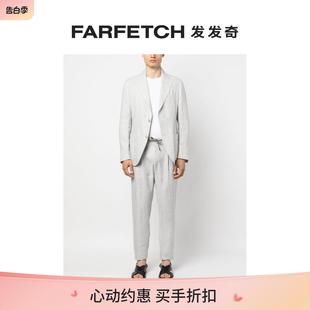 FARFETCH发发奇 套装 单排扣亚麻西装 Eleventy男士