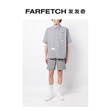 Aape男士logo刺绣牛仔短裤FARFETCH发发奇