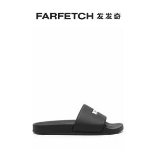 Msgm男士 logo凸纹拖鞋 FARFETCH发发奇