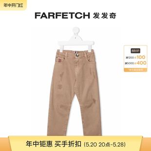 Brunello Cucinelli童装 Final 高腰仿旧牛仔裤 FARFETCH发发 Sale