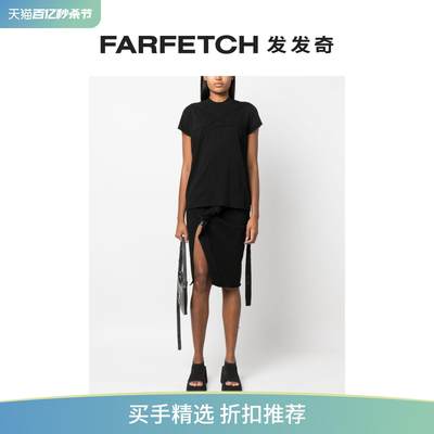 [Final Sale]Drkshdw女士同色系缝线棉T恤 FARFETCH发发奇