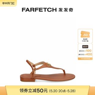 Lauren女士Ellington FARFETCH发发奇 皮质夹脚凉鞋 Ralph Lauren