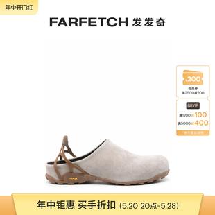 FARFETCH发发奇 绒面皮拖鞋 Fedaia ROA男士