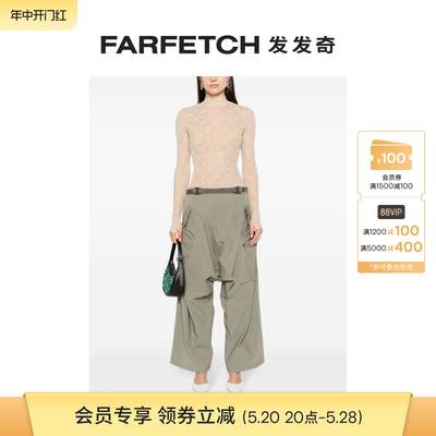 Marine Serre女士Crescent Moon 网纱T恤FARFETCH发发奇