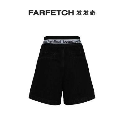 Izzue女士logo腰边短裤FARFETCH发发奇