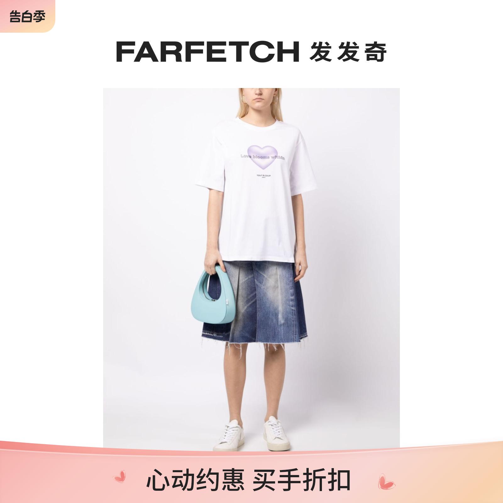 tout a coup女士Love Blooms Within图案T恤FARFETCH发发奇