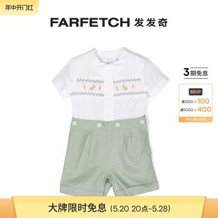 套装 Ralph Lauren童装 弹性缩褶细节亚麻短裤 FARFETCH发发奇