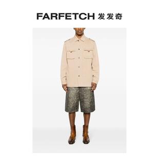 FARFETCH发发奇 Moschino男士 仿旧皮质百慕大短裤