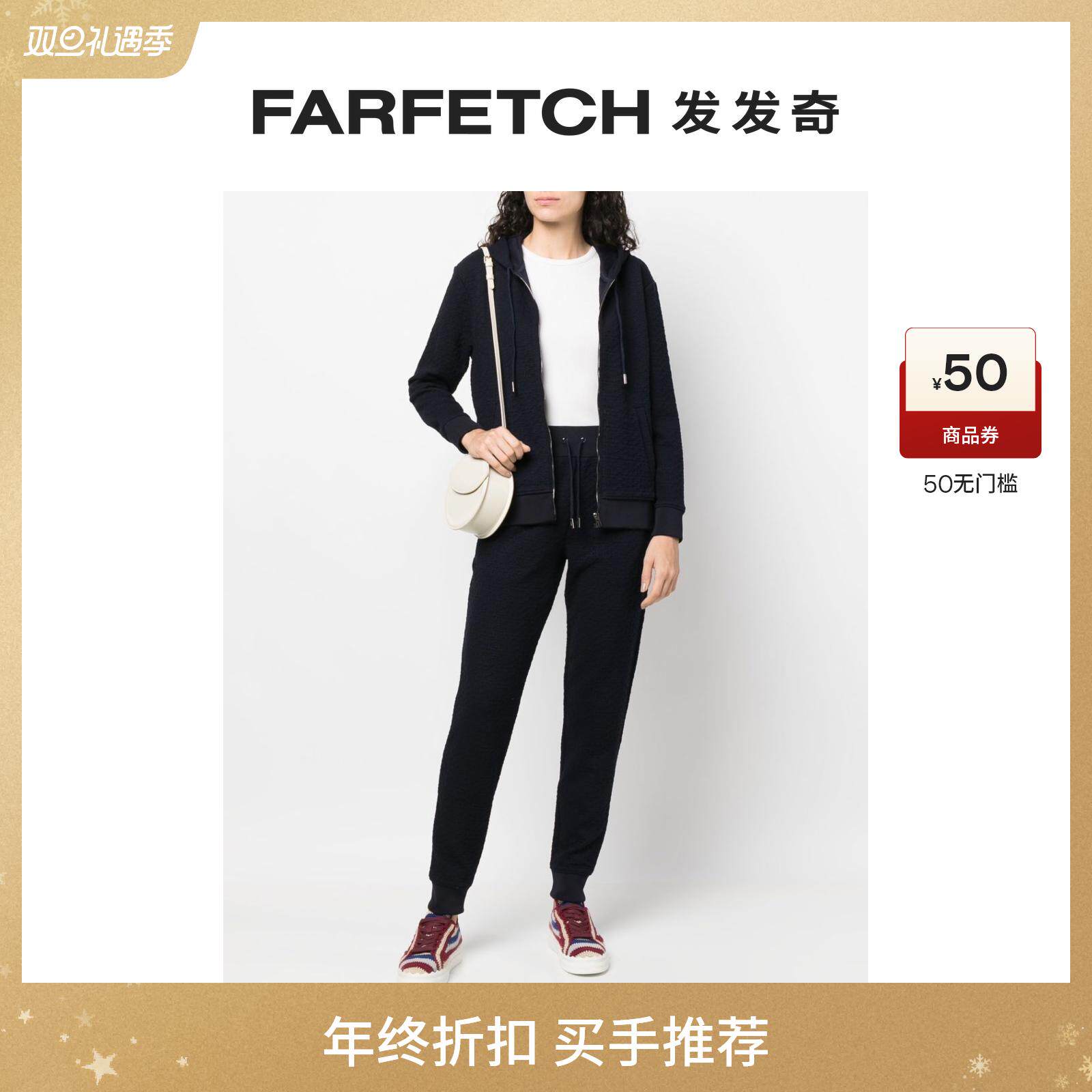 Bally巴利女士经典logo图案拉链连帽衫FARFETCH发发奇