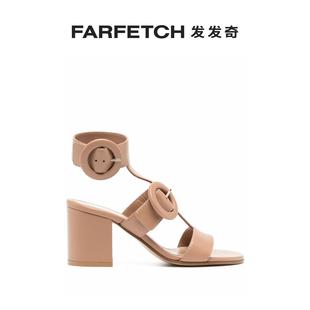 Gianvito FARFETCH发发奇 Rossi女士双扣环皮质凉鞋