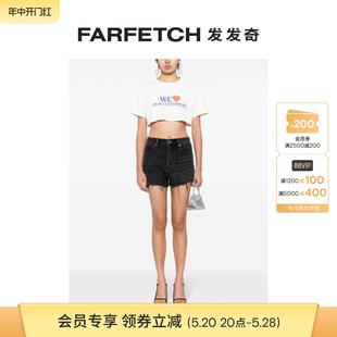 FARFETCH发发奇 Alexander Wang女士高腰牛仔短裤