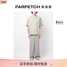 Oamc男士漂白效果短袖衬衫FARFETCH发发奇