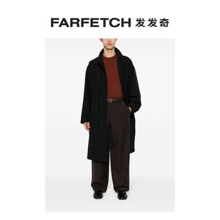 Lemaire男士 格纹羊毛外套FARFETCH发发奇