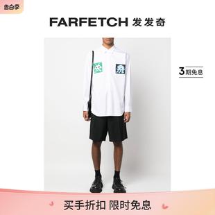 图案印花长袖 Shirt男士 Garcons Comme 衬衫 Des FARFETCH发发奇