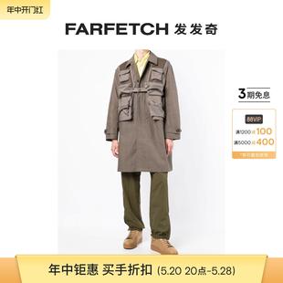 Undercover男士 格纹贴袋大衣FARFETCH发发奇