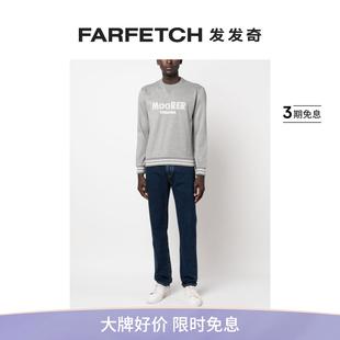 深色水洗直筒牛仔裤 MOORER男士 FARFETCH发发奇