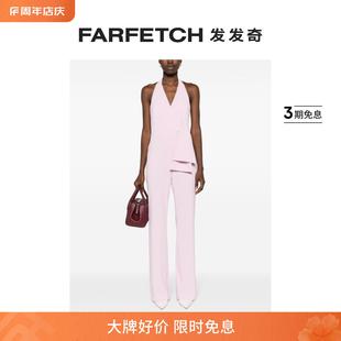 Pinko女士挂脖绉纱连体长裤 FARFETCH发发奇