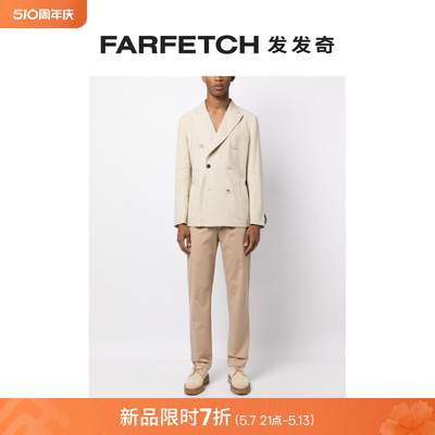 Tonello男士双排扣长袖西装夹克FARFETCH发发奇