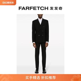 套装 Emporio Armani阿玛尼男士 梯形翻领双排扣西装 FARFETCH发发奇