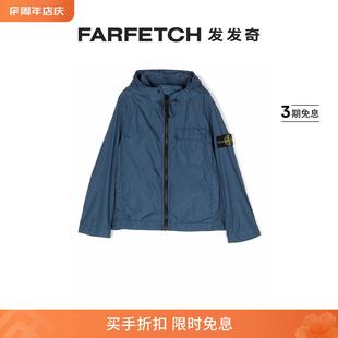 标贴连帽夹克FARFETCH发发奇 Stone Island童装