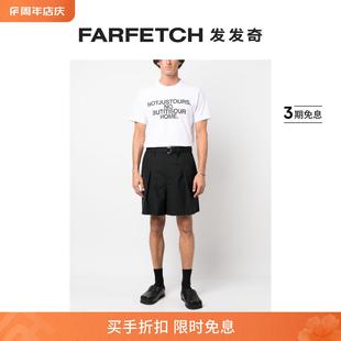 FARFETCH发发奇 Sacai男士 褶饰束腰短裤