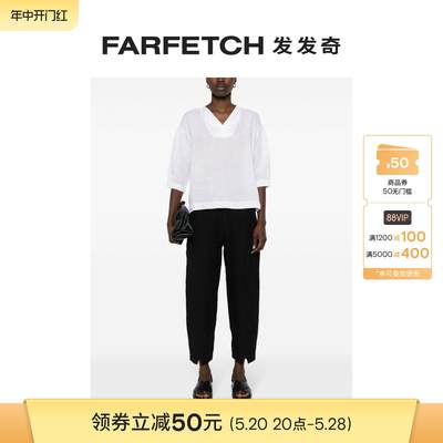 TRANSIT女士七分袖亚麻罩衫FARFETCH发发奇