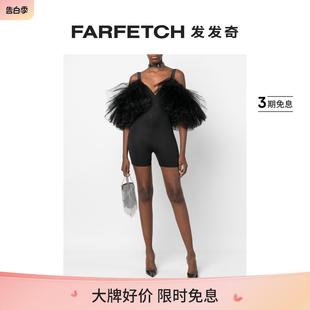 V领连体短裤 Alchemy女士薄纱衣袖 FARFETCH发发奇