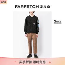 Oamc男士贴花细节绗缝飞行员夹克FARFETCH发发奇