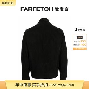 拉链绒面皮夹克FARFETCH发发奇 Dell Oglio男士