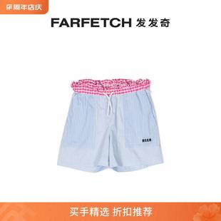 Final Msgm童装 Sale logo刺绣细节短裤 FARFETCH发发奇