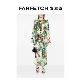 Roberto 连衣裙FARFETCH发发奇 Cavalli女士丛林印花裹身式