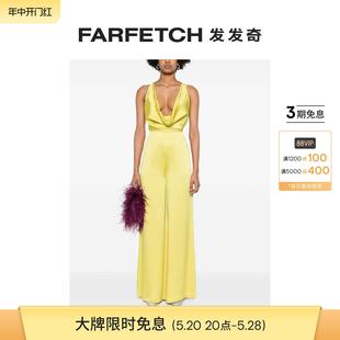 FARFETCH发发奇 Elisabetta Franchi女士身体链绉纱连体长裤